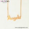 44996 xuping 18k plaqué or Angela chaîne de mot collier pendentif